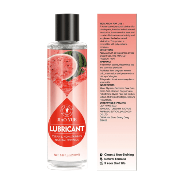 Lubricante Íntimo Sabor Sandía BEDGAME 200ml – Base Agua y Compatible con Preservativos - Imagen 3