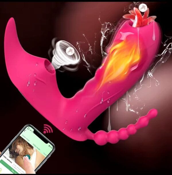 Consolador Vibrador 3 en 1 con Bluetooth – Succión y Placer Inteligente - Imagen 3