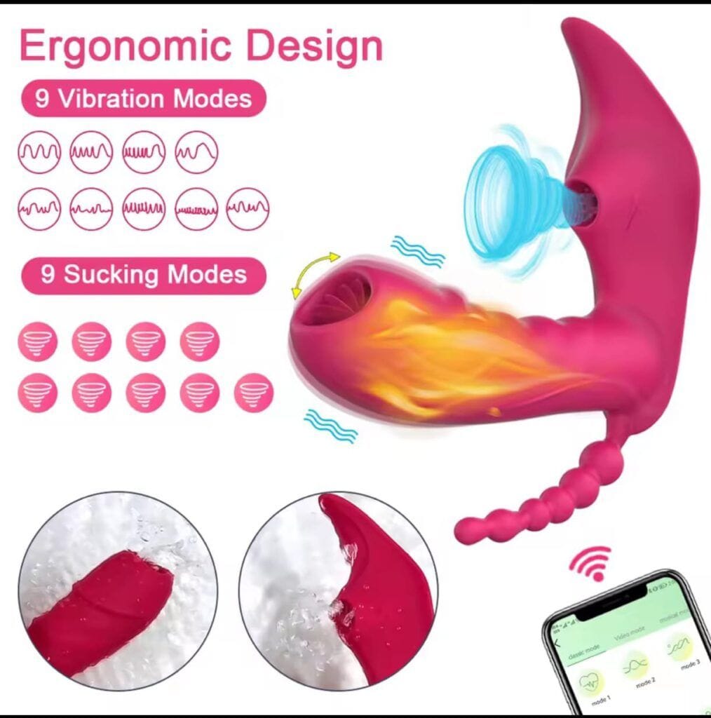 Consolador Vibrador 3 en 1 con Bluetooth – Succión y Placer Inteligente
