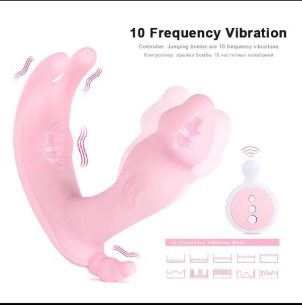 Vibrador remoto para mujer con masaje vaginal y estimulación de clítoris