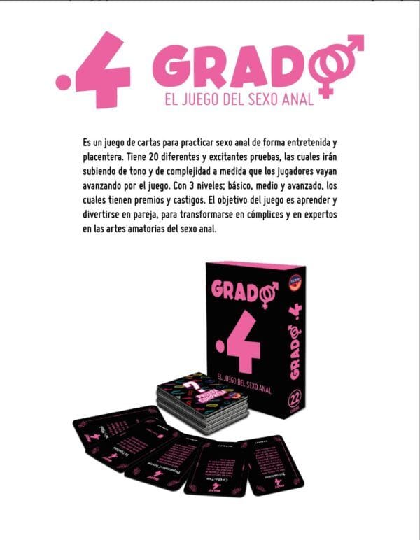 Juego Erótico de Sexo Anal “Grado 4” – Desafíos y Placer en Pareja - Imagen 3