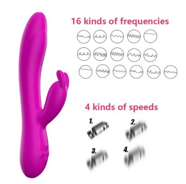 Vibrador de Conejo AV con Calefacción – Estimulador Punto G y Clítoris Recargable - Imagen 4