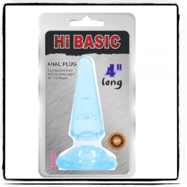 Plug anal para principiantes Hi Basic de 10.5 cm con orificio para bala vibradora