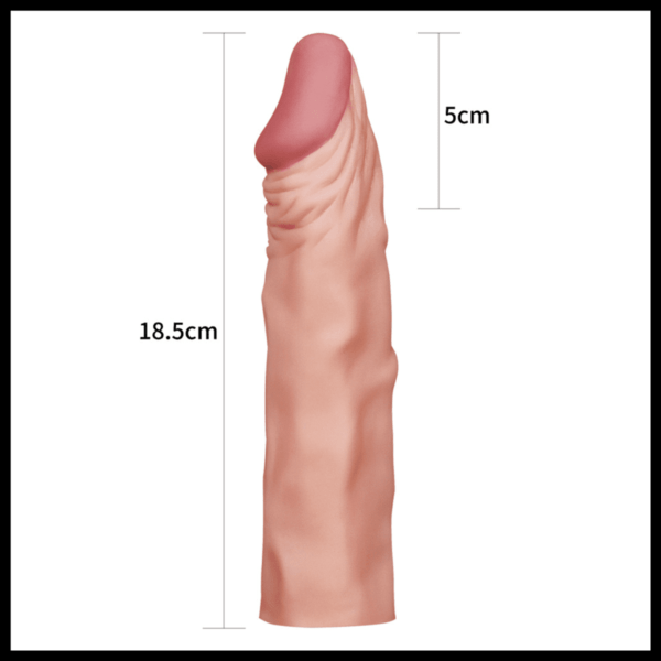 Funda Agrandadora Realística LV1053 Flesh – Engrosa y Alarga el Pene al Instante - Imagen 2
