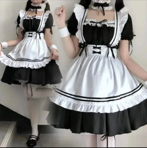 Disfraz de Sirvienta Sexy Estilo Maid – Talla S con Delantal y Encaje Elegante - Imagen 4