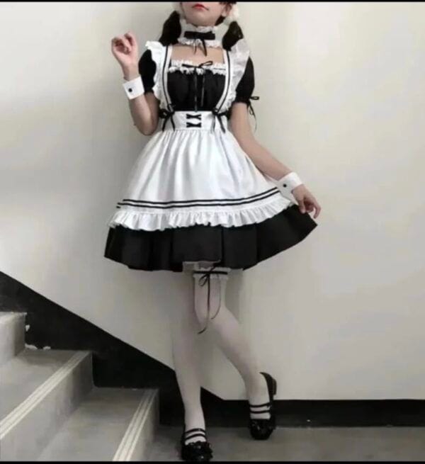 Disfraz de Sirvienta Sexy Estilo Maid – Talla S con Delantal y Encaje Elegante - Imagen 3