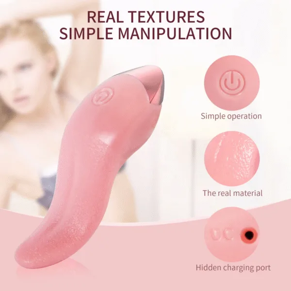 Vibrador en forma de lengua lamedora - vista 3