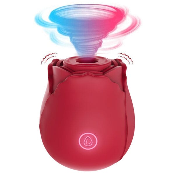 Succionador de clítoris rosa con 10 modos de vibración