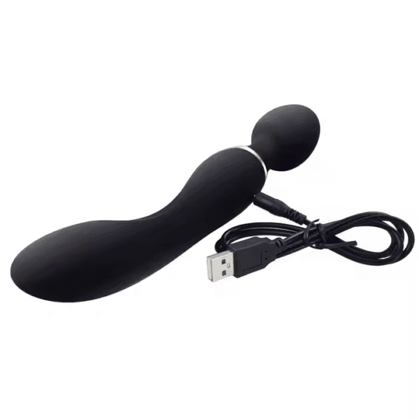 Vibrador doble con cable USB incluido para carga rápida