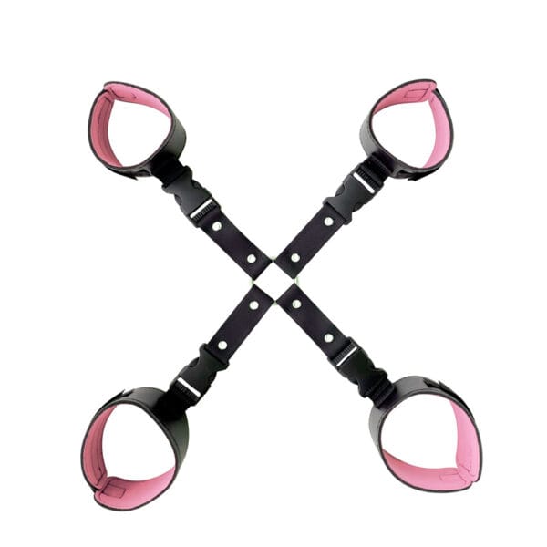 Kit BDSM 10 Piezas Negro y Morado – Esposas, Antifaz, Látigo y Más - Imagen 4