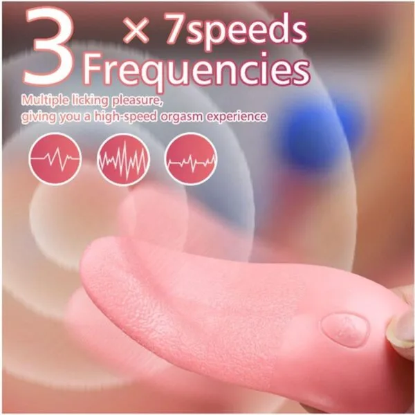 Vibrador en forma de lengua lamedora - vista 1