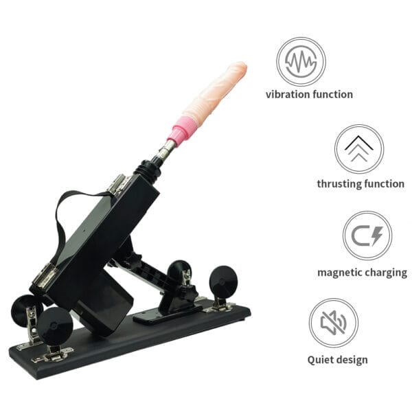 Máquina sexual con múltiples posiciones y ángulos para penetración