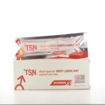 Lubricante anal TSN efecto calor en sachet de 4 ml junto a su caja