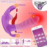 consolador vibrador 10 velocidades control remoto estimulador clítoris y anal chile