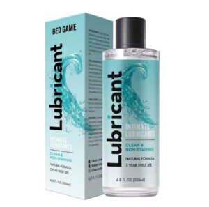 Lubricante neutro Bed Game 200 ml a base de agua junto a su caja