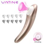 Succionador de clítoris sin vibración color oro champán con 10 modos de succión