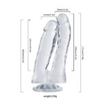 Dildo Doble Pequeño de Silicona con Ventosa – GL-D009 - Imagen 2