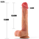 consolador realista 17,8 cm silicona chile
