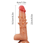 dildo realista de silicona 22 cm con ventosa chile