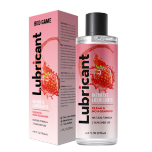 Lubricante Bed Game sabor frutilla 200 ml base agua para uso íntimo
