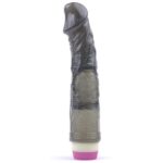 Vibrador jelly realista negro de 22 cm con vibración regulable disponible en Chile