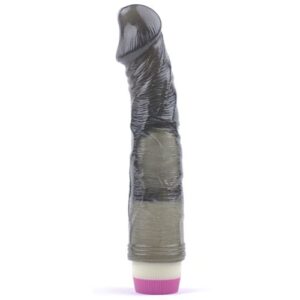 Vibrador jelly realista negro de 22 cm con vibración regulable disponible en Chile
