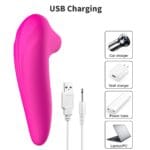 Succionador de clítoris recargable con cable de carga USB