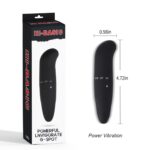 Medidas del vibrador punto G HI-BASIC negro de 12 cm