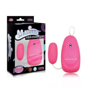 Mini huevo vibrador M-Mello rosa con control por cable y caja