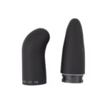 Vibrador HI-BASIC negro abierto mostrando su sistema de montaje