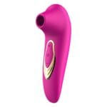 Succionador de clítoris recargable rosado con diseño ergonómico