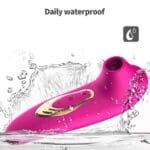 Succionador de clítoris recargable rosado resistente al agua