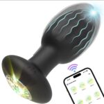 plug anal vibrador con rotación y control por app en silicona médica