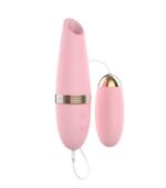 huevo vibrador con succionador LILO rosado recargable doble estimulación chile