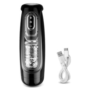 Masturbador automático masculino para adultos sobre fondo blanco