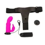 Arnés BAILE desmontado con dildo vibrador, correa y control