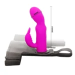 Dildo vibrador BAILE de 15 cm y 4 cm de diámetro con arnés